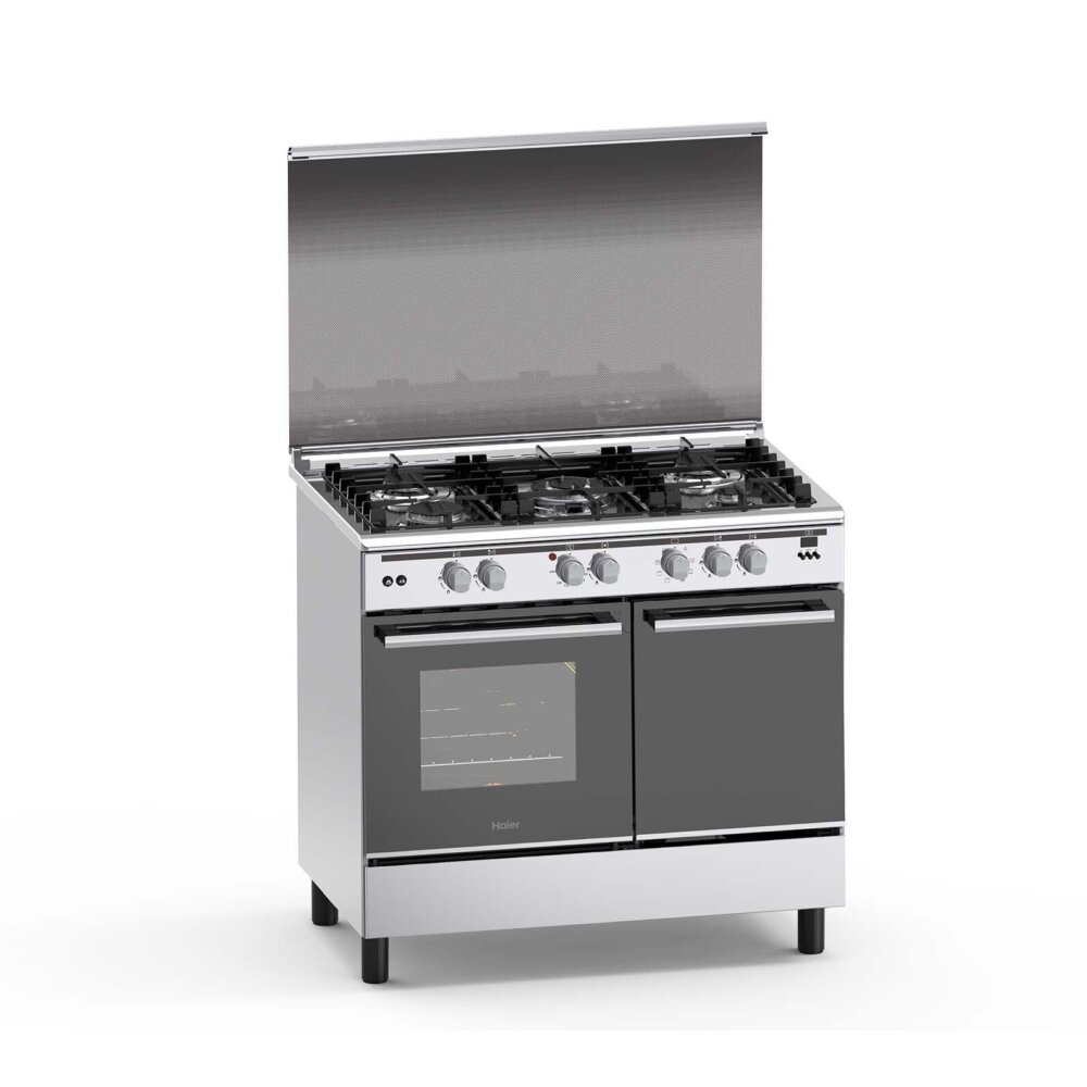 Haier 5 Gas 60x90 Cooker with Electric Oven, model HCR6050DES