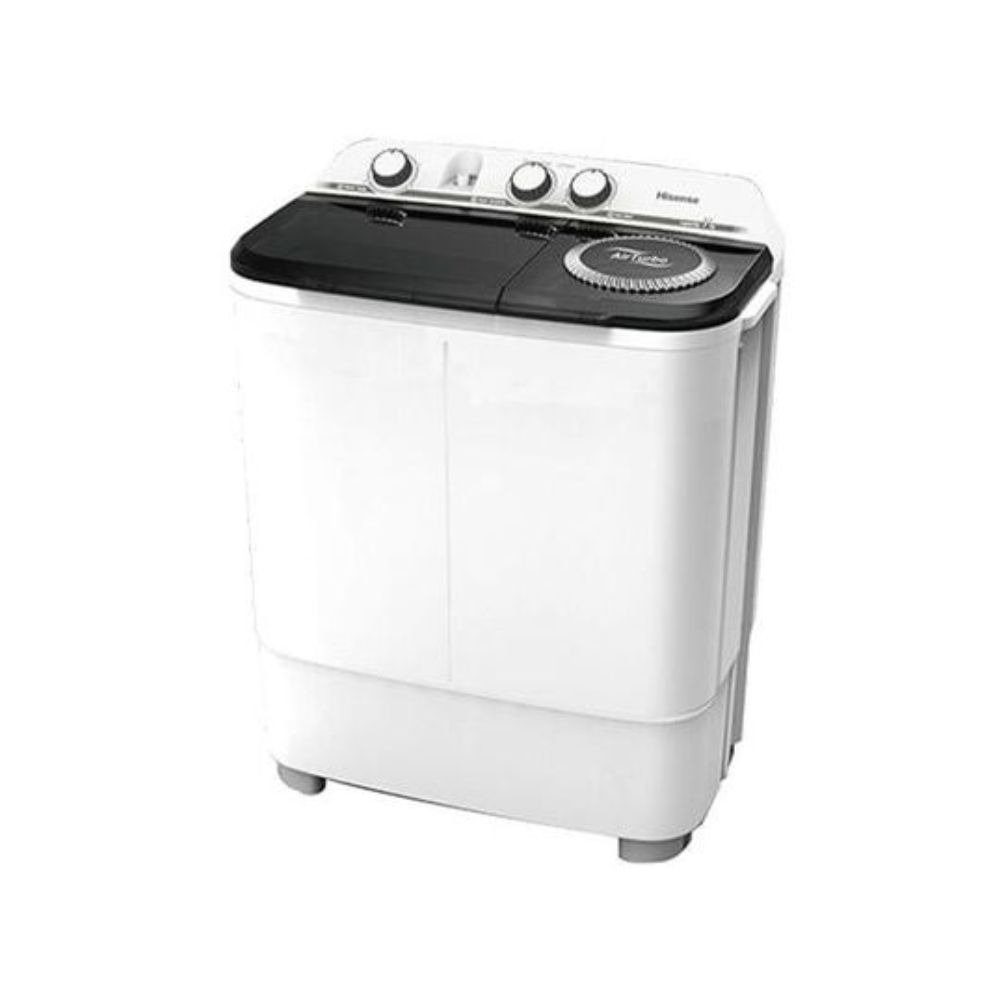 Hisense 8.5kg Twin Tub Semi-Automatic Washing Machine 8SE801S, model 8SE801S, on display at BrianHub Electronics