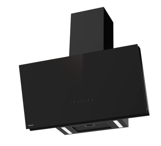 Hisense 90CM Vertical Hood HAH902BG01 -Black Glass, model HAH902BG01, on display at BrianHub Electronics