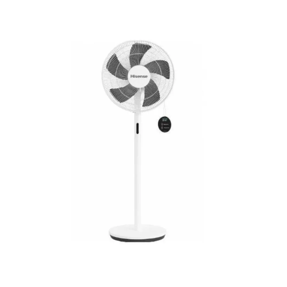 Hisense HSF40WE58DR 16” Stand Fan with Remote, model HSF40WE58DR, on display at BrianHub Electronics