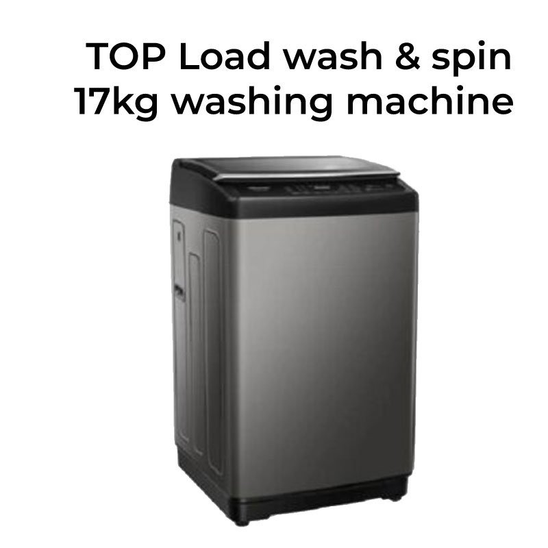 Hisense WT3T1723UT 17KG Top Load Fully Automatic Washer, model WT3T1723UT, on display at BrianHub Electronics