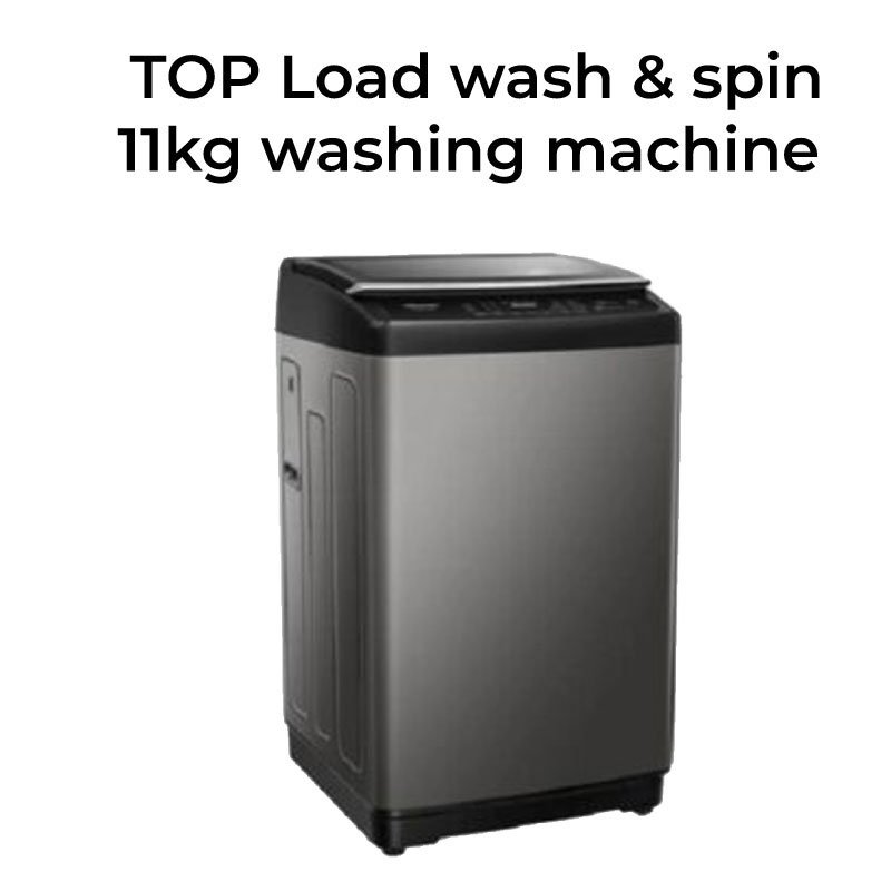 Hisense WTA1112T 11Kg Top Load Automatic Washing Machine, model WTA1112T, on display at BrianHub Electronics